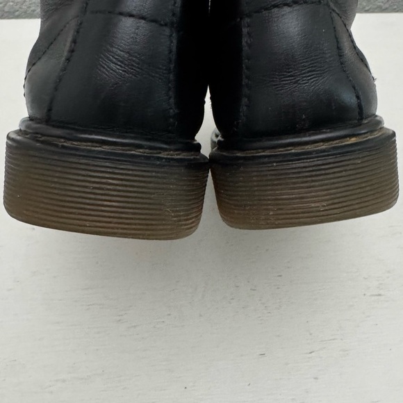 Dr Martens Delaney Black Leather Lace Up Combat Boots Kids Size 3 - Picture 11 of 14